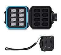 JJC Étui portable pour carte mémoire TF Micro SD 16 emplacements - Résistant à l'eau et aux chocs - Pour carte Micro SD/Micro SDHC/Micro SDXC avec intérieur en mousse EVA