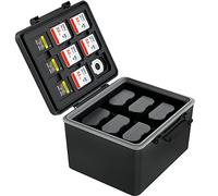 JJC Étui pour carte mémoire 2 en 1 et étui résistant pour Canon LP-E6 Nikon EN-EL15 Sony NP-FZ100 x6 + CF Express type B/XQD x 2 + CF Express type A x 3 + SD x6 + Micro SD x16