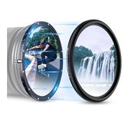 JJC Filtre 52mm ND Variable True Color ND2.5-ND1000 10-Stop, Aucune Déformation des Couleurs Filtres ND2.5-32 Densité Neutre Austable avec ND32 Fixe pour Objectif Appareil Photo, Pas de X Croix Noire