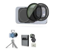 JJC Filtre ND 67 mm pour iPhone, adaptateur de filtre magnétique avec filtre ND2-128 variable compatible avec iPhone 16 15 14 Pro Max Plus avec vis de 6,35 mm et support de sabot pour enregistrement