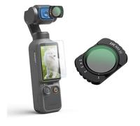 JJC Filtre ND Variable Magnétique & Verre Trempépour DJI Osmo Pocket 4 3 | Filtre ND Variable ND2-32, Verre Optique HD Multicouche avec Étui et Chiffon Microfibre, Accessoire Idéal pour Vlogging