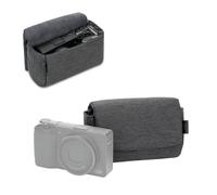 JJC Housse compacte pour appareil photo avec tissu Oxford résistant en polyester (fermeture magnétique) pour Ricoh GR IV IIIx III II pour Sony RX100 III IV V VI pour Canon G7X Mark III II et 2 piles
