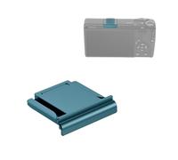 JJC Housse de griffe en métal dédiée pour appareil photo numérique monochrome Ricoh GR IV HDF GRIV, GR4 avec coussinet en silicone antidérapant, bleu