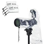 JJC Housse de Pluie étanche pour Appareil Photo Canon Nikon Sony DSLR avec Objectif jusqu'à 18" de Long 7" de Large, Protecteur de Manteau de Pluie pour Flash Externe de Chaussure Chaude (2 pièces)