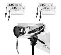 JJC Housse de Pluie étanche pour DSLR Objectif Jusqu‘à 45cm, 4 Pièces | Housse PE Transparente, Cordon de Serrage, Compatible Trépied, Léger, pour Photo en Extérieur et Voyage