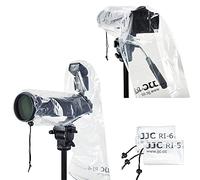 JJC Housse de Pluie Imperméable pour Appareil Photo Reflex Numérique Canon, Nikon, Sony, avec Objectif (27,9 cm de Long, 17,8 cm de Large) et Flash Externe (2 Pièces, 2 Types)