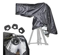 JJC Housse de Pluie Nylon étanche w/Eyecups pour Canon 6DII 5DIV 2000D | Housse pluie résistante | Fenêtre d'écran transparente | 3 œilletons (L/M/S) | Velcro avant | Compatible trépied | Protection