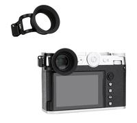 JJC Œilleton rond en silicone souple, viseur compatible avec appareil photo Fujifilm GFX100RF, capteur oculaire et cadran de réglage dioptrique (facile à installer avec œillet) Noir