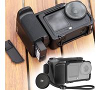 JJC Kit de poignée en aluminium Osmo Action 6, cadre en métal pour DJI Osmo Action 6, coque de protection avec capuchon d'objectif et dragonne