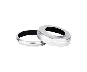 JJC - Kit Paresoleil + bague adaptatrice pour Fujifilm X100VI Argent