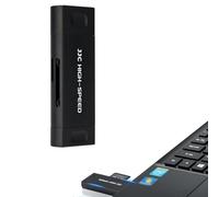 JJC Lecteur de carte mémoire 3 en 1 USB 3.1 pour cartes UHS-II SDXC SDHC SD, MMC, RS-MMC, MMCmicro, MMCmobile, miniSD, microSD, microSDXC, microSDHC et UHS-I, pour Windows MacOS Chrome - Noir
