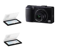 JJC Lot de 2 coques d'écran en verre trempé de 0,3 mm compatibles avec appareil photo Ricoh GRIV sans miroir, protection d'écran 9H, anti-poussière, anti-rayures, anti-traces de doigts (installation