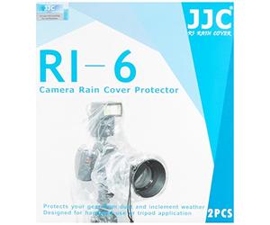 JJC Lot de 2 Housses de Protection Contre la Pluie pour Appareil Photo et Objectif Transparent RI-6