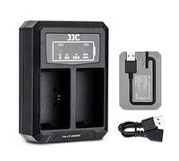 JJC LP-E6/LP-E6N Adaptateur de chargeur de batterie USB double pour batterie Canon B-LPE6 / LP-E6N sur EOS EOS R7 R 90D 80D 70D 60D 6D Mark II 7D Mark II 5D Mark IV III II 5DS 5DS R Appareils photo