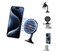 JJC Magnétique Téléphone Trépied Adaptateur avec Rapide Dégagement Base à 1/4" Vis, 60° Inclinable Magnétique iOS Téléphone Support Compatible avec iPhone 16 15 14 13 12 Pro Max Plus