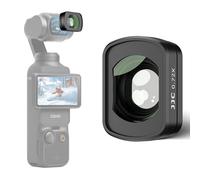 JJC Objectif grand angle 0,72x pour DJI Osmo Pocket 3, verre optique avec revêtement antireflet, fixation magnétique, cadre en alliage d'aluminium léger, avec étui de rangement