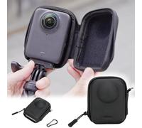JJC Osmo 360 Mini étui de transport, sac de protection rigide compatible avec les accessoires Dji Osmo 360, pochette de rangement de voyage avec demi-fermeture éclair, ouverture inférieure connectable