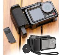 JJC Osmo Action 5 Pro Cage Street Grip Kit avec cadre de protection en métal avec poignée pour DJI Osmo Action 5 Pro/4/3, poignée de cage de caméra d'action avec capuchon d'objectif et dragonne pour