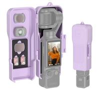 JJC Osmo Pocket 4 3 Housse de protection, étui de rangement rigide pour DJI Osmo Pocket 4 3 et filtre (violet vif)