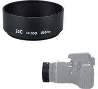JJC Pare-soleil universel en métal à visser 55 mm pour objectif à filetage de 55 mm, comme pour Nikon AF-P DX Nikkor 18-55 mm f/3.5-5.6G Sony 85 mm f/2.8 Alpha A-Mount Standard Prime Lens