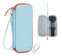 JJC Pocket 4Pro Mini étui de transport pour DJI Osmo Pocket 4 Pro Bleu | Étui de rangement compact et portable en EVA avec dragonne, sac à main résistant à l'eau, transport quotidien avec mousqueton