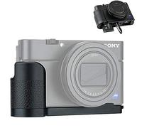JJC Poignée de main en métal pour Sony RX100 & ‿RX100 VI V IV III II (RX100 M6 M5 M4 M3 M2) Support antidérapant avec compartiment pour carte mémoire et batterie Ouverture et trou pour haut-parleur pour remplacer Sony AGR2