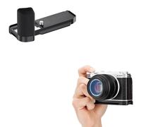 JJC Poignée en métal compatible avec appareil photo Fujifilm X-M5, libération rapide de type Arca, trou de 0,6 à 50,8 cm, améliore la sensation de prise en main, noir