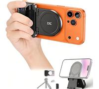 JJC Poignée magnétique pour téléphone Portable avec télécommande Bluetooth pour iPhone Air 17 16 15 14 13 Android Support de Table et Adaptateur trépied Noir