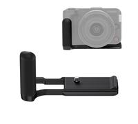 JJC Poignée pour Plaque à Fixation Rapide Canon R50V et Support en L, Noir | Fixation sur griffe froide, trou fileté 1/4"-20, silicone antidérapant + alliage d'aluminium résistant