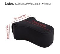 JJC-Sac pour appareil photo sans miroir,étui en néoprène souple,s pour appareil photo,compte 30II,compte 20,compte 10,XE4,XA3,XA2,IL,EOS,M50II,M50,M5 - Type L size Black