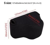 JJC-Sac pour appareil photo sans miroir,étui en néoprène souple,s pour appareil photo,compte 30II,compte 20,compte 10,XE4,XA3,XA2,IL,EOS,M50II,M50,M5 - Type S size Black