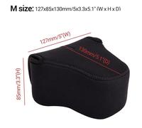 JJC-Sac pour appareil photo sans miroir,étui en néoprène souple,s pour appareil photo,compte 30II,compte 20,compte 10,XE4,XA3,XA2,IL,EOS,M50II,M50,M5 - Type M size Black