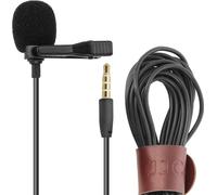 JJC SGM-28 Plug-and-Play Microphone Lavalier Omnidirectionnel compatible avec iPhone et autres smartphones et tablettes avec prise 3,5 mm