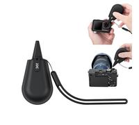 JJC Souffleur d'air en silicone souple avec cordon, nettoyeur de poussière pour appareil photo reflex numérique, capteur de poche, 3 filtres d'objectif, nettoyage de claviers