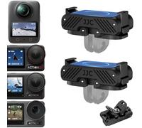 JJC Support Adaptateur Magnétique pour DJI Osmo Action 5 Pro 4 3 Caméra | Lot de 2 Support Démontage Rapide pour Action 5 Pro 4 3, avec Double Griffe Pliable & Filetage 1/4"-20 pour Accessoires