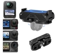 JJC Support Adaptateur Magnétique pour DJI Osmo Action 5 Pro 4 3 Caméra | Support Démontage Rapide pour Action 5 Pro 4 3, avec Double Griffe Pliable & Filetage 1/4"-20 pour Accessoires Action Cam