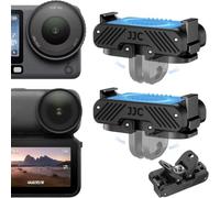 JJC Support Adaptateur Magnétique pour DJI Osmo Action 6 Nano Caméra Sport | Lot de 2 Support Démontage Rapide pour Osmo Nano & Action 6, avec Double Griffe Pliable & Filetage 1/4"-20 pour Accessoires