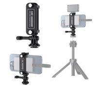 JJC Support de téléphone avec support SSD pour Samsung T5 T7 T9 SanDisk Transcend Kingston SSD, pour Apple iPhone 15 14 13 Samsung Smartphone sur trépied Selfie Stick Vlog, rotatif à 360° et