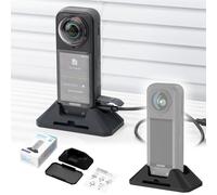 JJC Support de Voiture Bureau en Silicone pour Insta360 X5 X4 Caméra | Support Antidérapant Livré avec Plaque Adhésive pour Tableau de Bord Automobile, Accès Libre aux Boutons et au Port de Charge