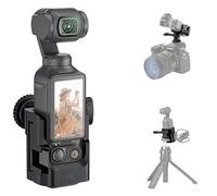 JJC Support Pocket 4 Cold Shoe pour DJI Osmo Pocket 4 3 et Xtra Muse, adaptateur d'extension amovible pour trépied et griffe DSLR Hot Shoe, avec 20 trous de 6,35 mm, 2 doigts pliables, griffe froide