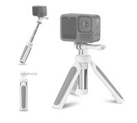 JJC Trépied extensible portable pour GoPro Hero 13 12 11 10 DJI Action 5 Pro 4 3 Pocket 3 Insta360 X5 X4 Ace Pro 2 AKASO-Blanc