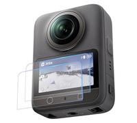 JJC Verre Trempé Vitre Protection pour DJI Osmo 360 Caméra Sport (2 Kits) | Lot de 2 Films Trempés Transparents pour Écran Osmo 360, Film Protection Écran Verre Trempé 0,3 mm Dureté 9H Anti-Rayures