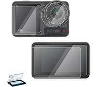 JJC Verre Trempé Vitre Protection pour DJI Osmo Action 4 3 Caméra (2 Kits) | Lot de 6 Films Trempés (2 pour Objectif et 4 pour Écran), Film Protection Écran Verre Trempé 0,3 mm Dureté 9H Anti-Rayures