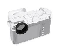 JJC Viseur en silicone souple, oculaire compatible avec appareil photo Fujifilm GFX100RF, capteur oculaire et cadran de réglage dioptrique (facile à installer avec œillet), argenté