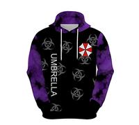 JJCat Sweat à capuche Resident Evil Series Parapluie à manches longues pour homme Grande taille 5XL Cosplay Pull Sweatshirts, Blanc 18, XXXXL