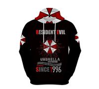 JJCat Sweat à capuche Resident Evil Series Parapluie à manches longues pour homme Grande taille 5XL Cosplay Pull Sweatshirts, Multicolore 13, L