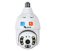 JJCC 3MP TUYA Smart Life Smart Life Lampe D'ampoule Appareil Photo WiFi IP PTZ IR Night Vision Accueil Sécurité Sécurité Automobile Surveillance Vidéo
