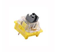 JJCFGRDM Commutateurs Anti-poussière Miel pêche Silencieux Lime Cristal linéaire Jaune Argent Rouge Panda Tactile mécanique Clavier commutateur 3pin (Size : 30PCS, Color : Yellow Silver)