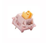 JJCFGRDM Commutateurs Anti-poussière Miel pêche Silencieux Lime Cristal linéaire Jaune Argent Rouge Panda Tactile mécanique Clavier commutateur 3pin (Size : 70PCS, Color : Peach Silent Linear)