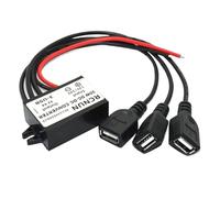 JJCFGRDM Convertisseur DC DC 12V 24V à 5V 6A 30W, convertisseur de Puissance de Voiture, Adaptateur d'alimentation à Triple Sortie USB
